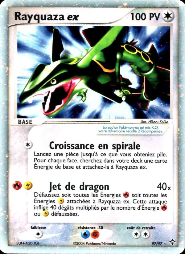 Scan HD carte Pokémon Rayquaza ex 97/97 — EX Dragon