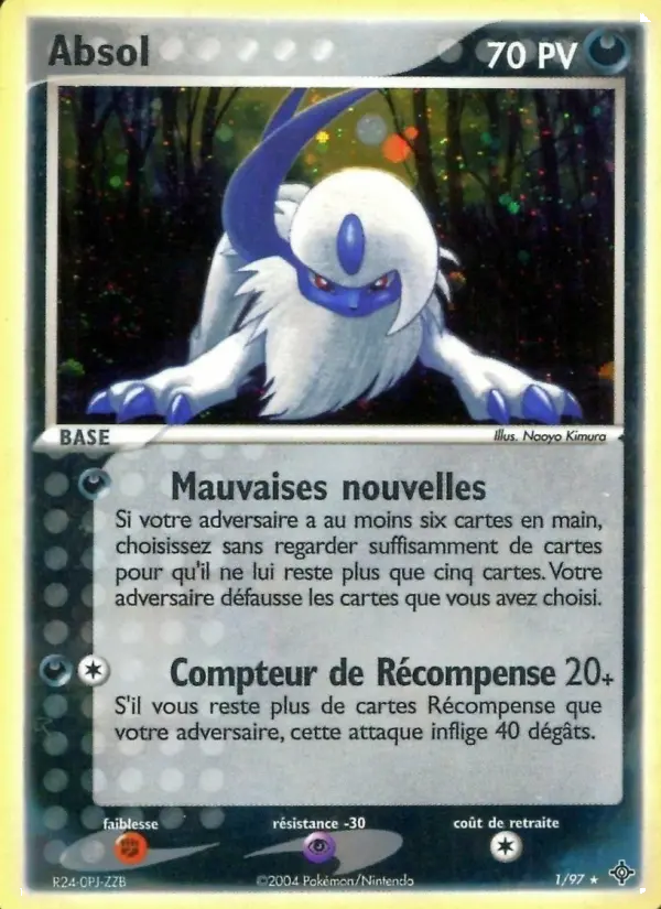 Scan HD carte Pokémon Absol 1/97 — EX Dragon