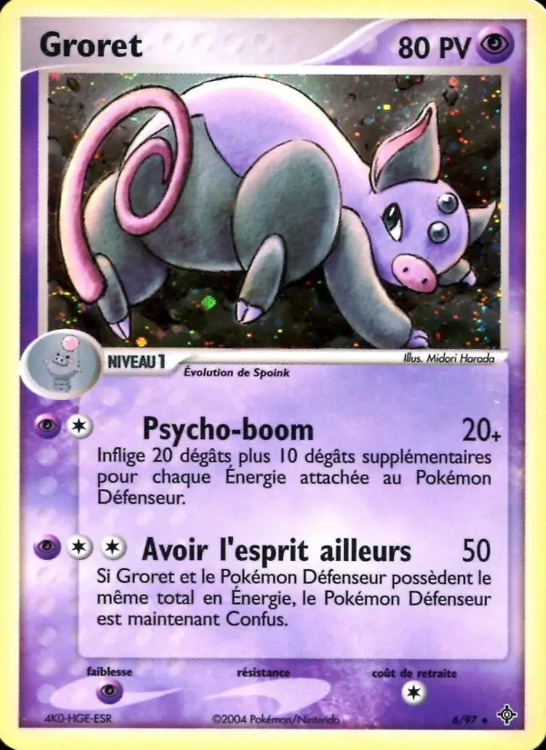 Scan HD carte Pokémon Groret 6/97 — EX Dragon
