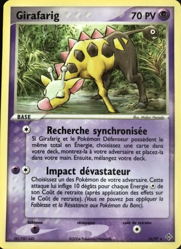 Scan HD carte Pokémon Girafarig 16/97 — EX Dragon