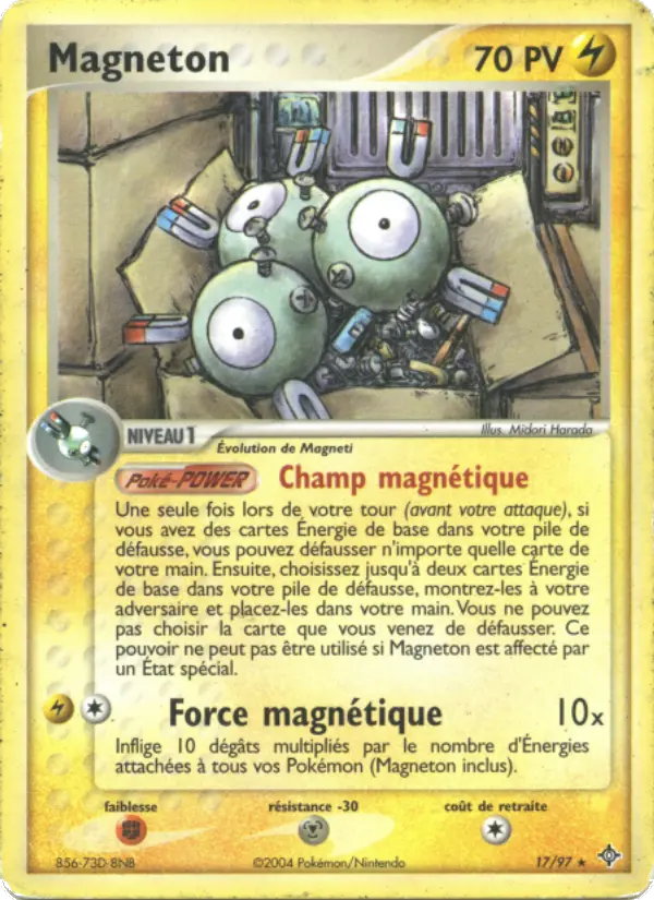 Scan HD carte Pokémon Magneton 17/97 — EX Dragon