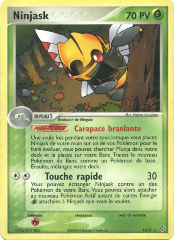 Scan HD carte Pokémon Ninjask 18/97 — EX Dragon