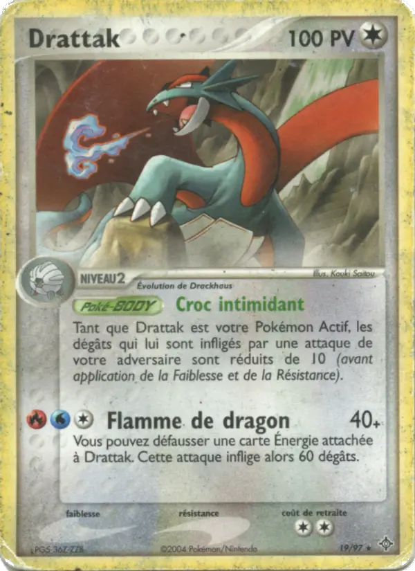 Scan HD carte Pokémon Drattak 19/97 — EX Dragon