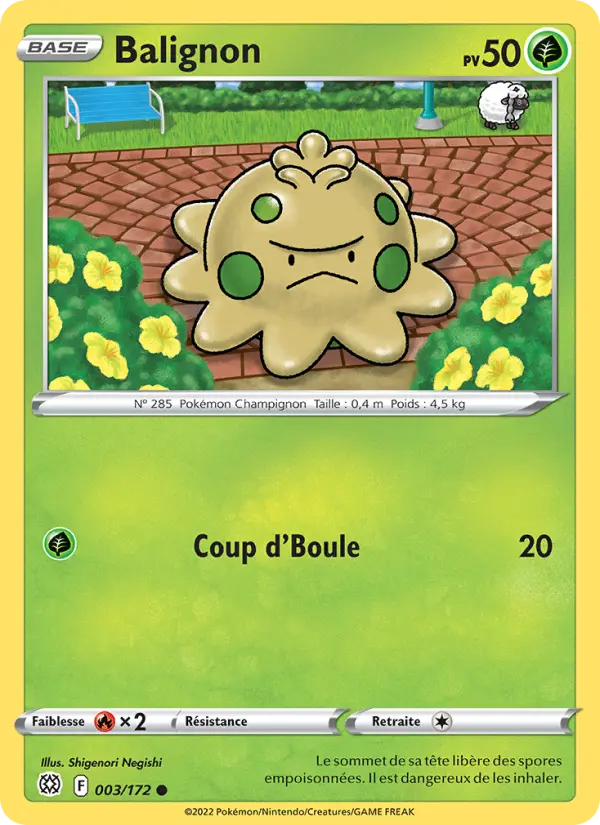 Scan HD carte Pokémon Balignon 003/172 — Stars Étincelantes