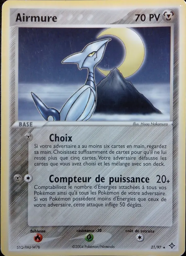 Scan HD carte Pokémon Airmure 21/97 — EX Dragon