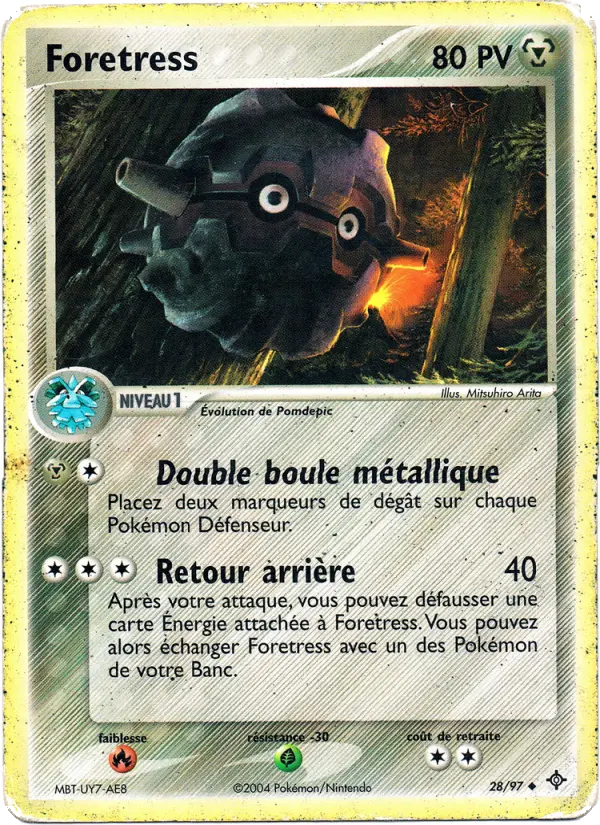 Scan HD carte Pokémon Foretress 28/97 — EX Dragon