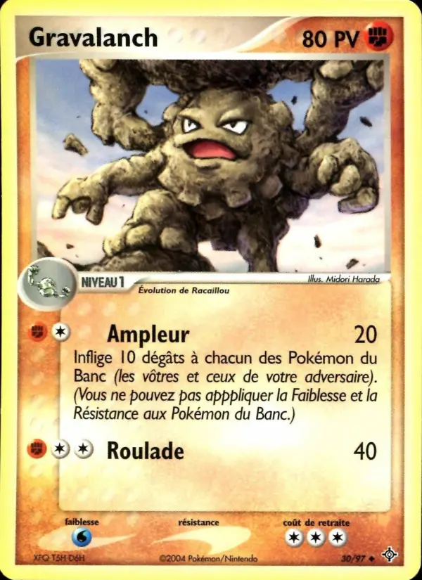 Scan HD carte Pokémon Gravalanch 30/97 — EX Dragon