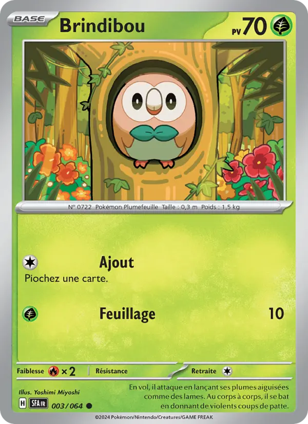 Scan HD carte Pokémon Brindibou 003/64 — Fable Nébuleuse