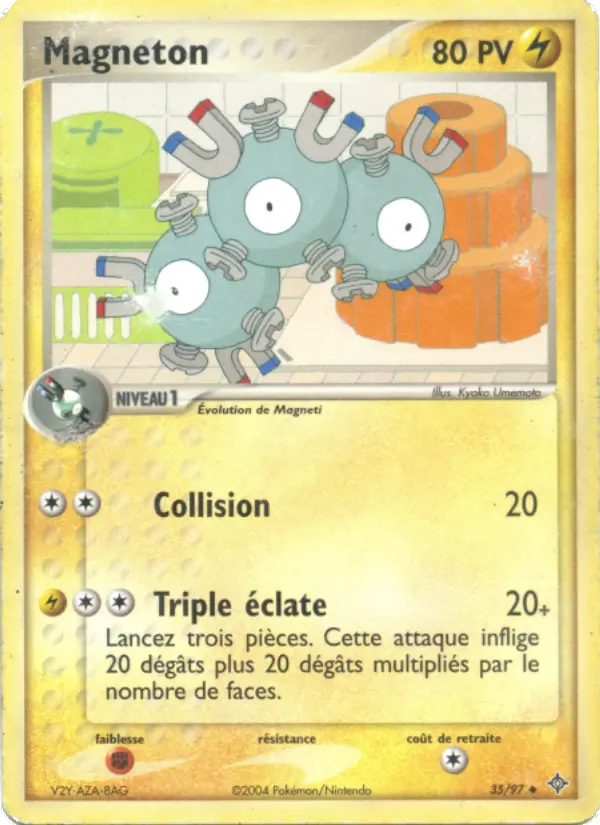 Scan HD carte Pokémon Magneton 35/97 — EX Dragon
