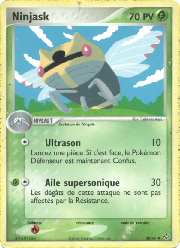 Scan HD carte Pokémon Ninjask 38/97 — EX Dragon