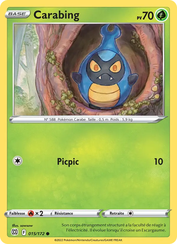 Scan HD carte Pokémon Carabing 015/172 — Stars Étincelantes