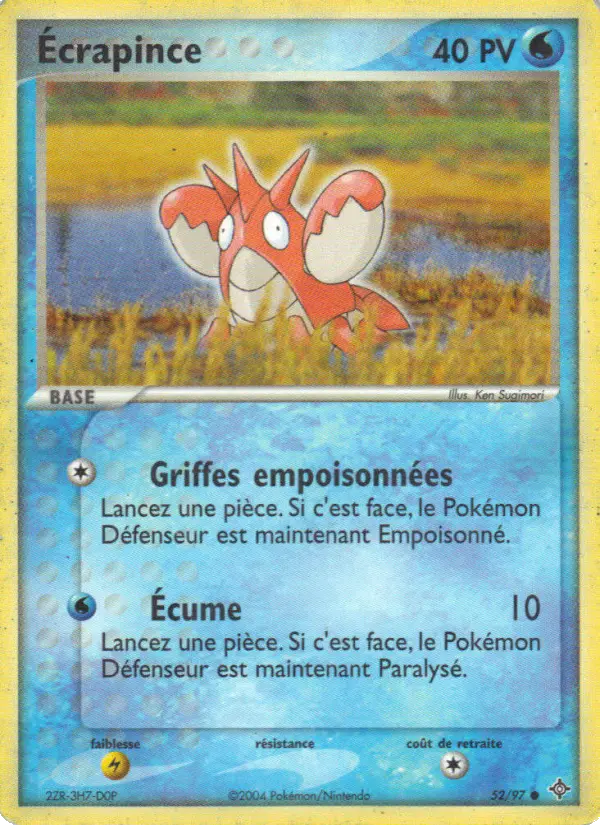 Scan HD carte Pokémon Écrapince 52/97 — EX Dragon
