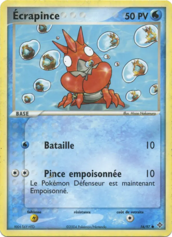 Scan HD carte Pokémon Écrapince 54/97 — EX Dragon