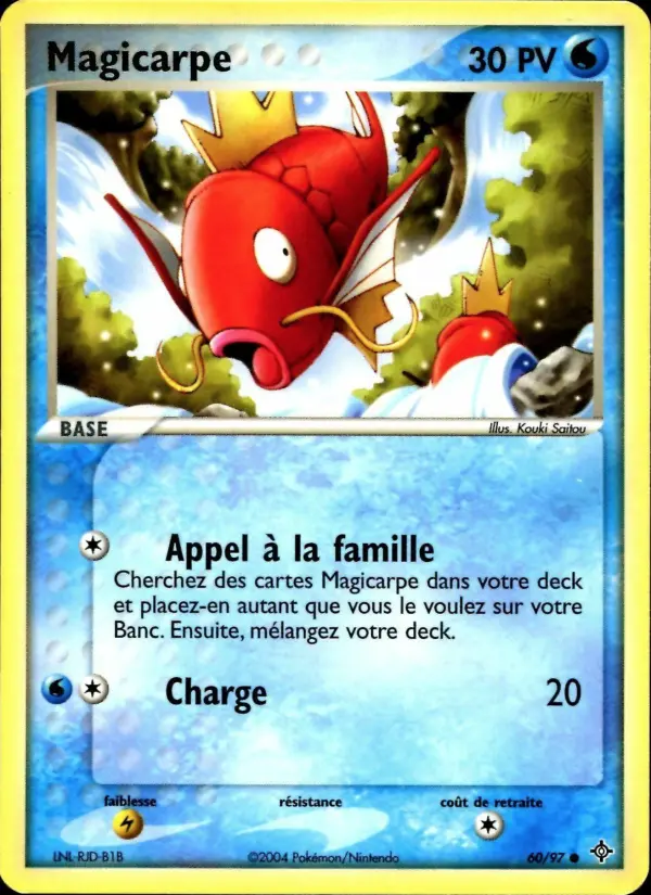 Scan HD carte Pokémon Magicarpe 60/97 — EX Dragon