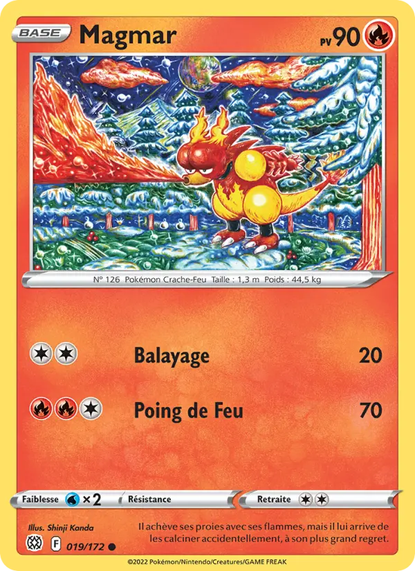 Scan HD carte Pokémon Magmar 019/172 — Stars Étincelantes