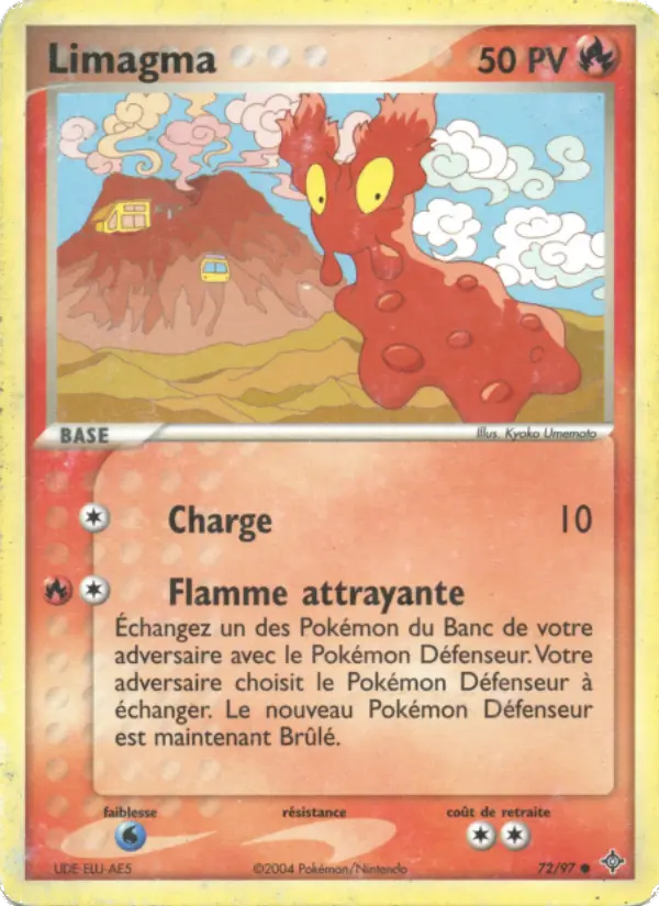 Scan HD carte Pokémon Limagma 72/97 — EX Dragon