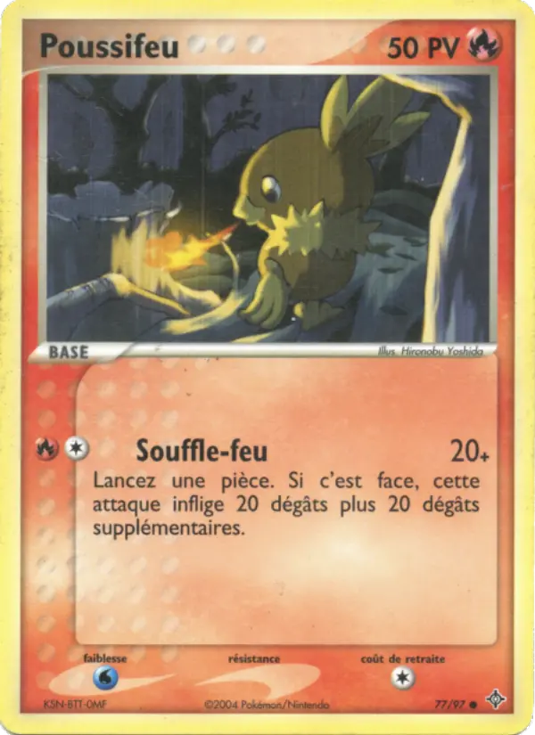 Scan HD carte Pokémon Poussifeu 77/97 — EX Dragon