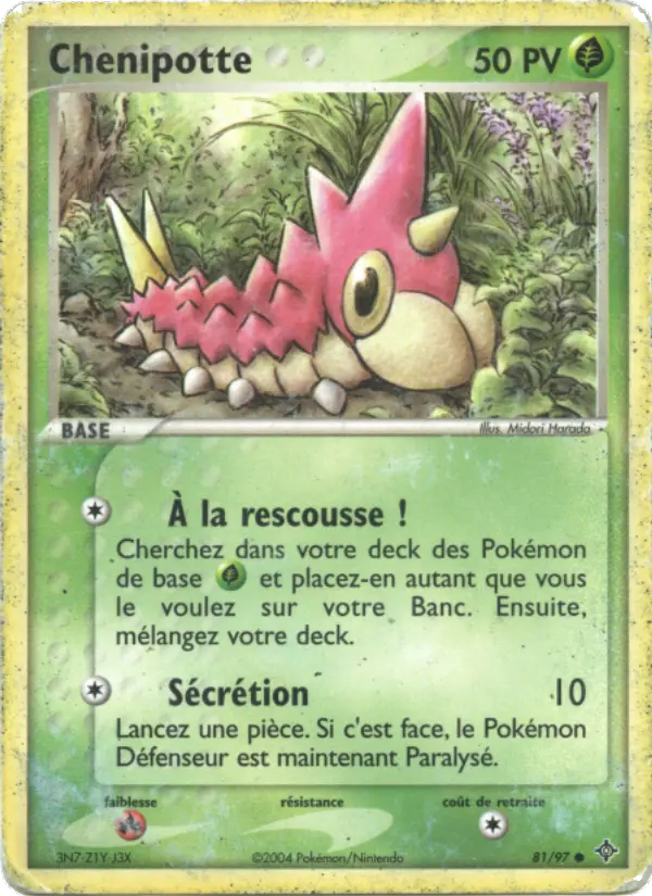 Scan HD carte Pokémon Chenipotte 81/97 — EX Dragon