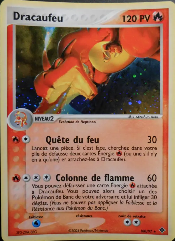 Scan HD carte Pokémon Dracaufeu 100/97 — EX Dragon