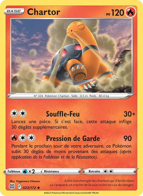 Scan HD carte Pokémon Chartor 023/172 — Stars Étincelantes