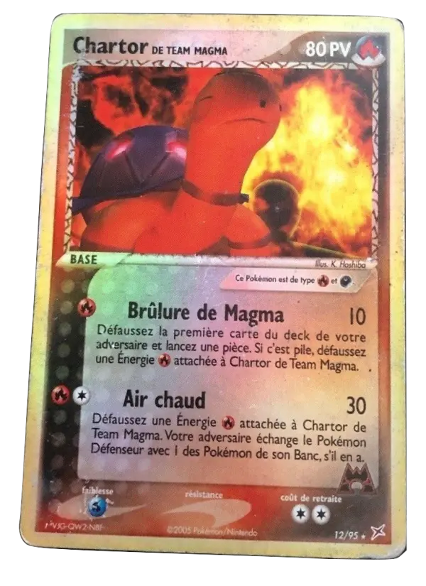 Scan HD carte Pokémon Chartor de Team Magma 12/95 — EX Team Magma vs Team Aqua
