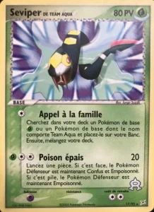Carte Pokemon Seviper de Team Aqua 17/95 EX Team Magma vs Team Aqua