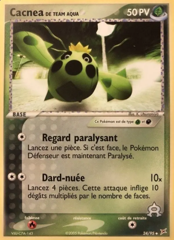 Scan HD carte Pokémon Cacnea de Team Aqua 24/95 — EX Team Magma vs Team Aqua