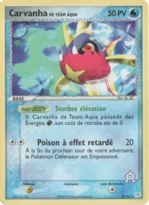 Carte Pokemon Carvanha de Team Aqua 25/95 EX Team Magma vs Team Aqua