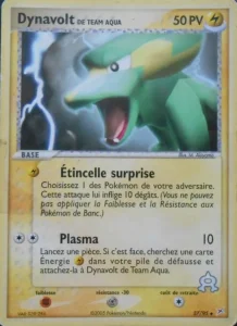 Carte Pokemon Dynavolt de Team Aqua 27/95 EX Team Magma vs Team Aqua