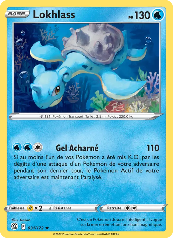 Scan HD carte Pokémon Lokhlass 031/172 — Stars Étincelantes