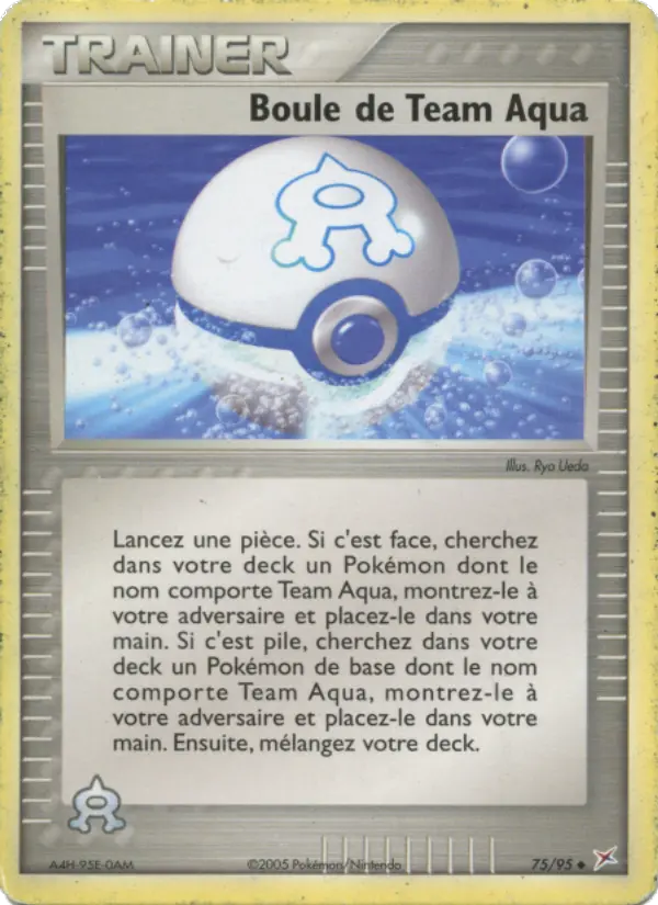 Scan HD carte Pokémon Boule de Team Aqua 75/95 — EX Team Magma vs Team Aqua