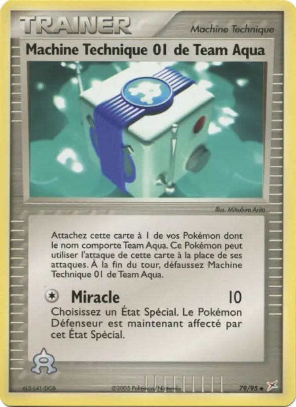 Scan HD carte Pokémon Machine Technique 01 de Team Aqua 79/95 — EX Team Magma vs Team Aqua