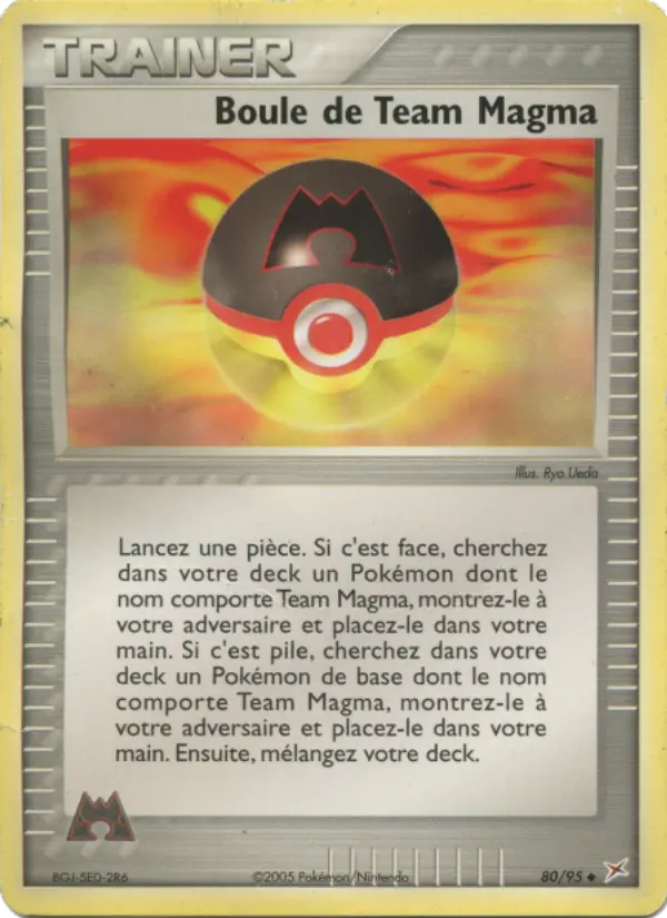 Scan HD carte Pokémon Boule de Team Magma 80/95 — EX Team Magma vs Team Aqua