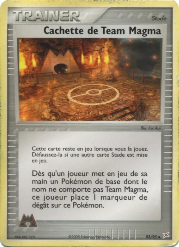 Scan HD carte Pokémon Cachette de Team Magma 83/95 — EX Team Magma vs Team Aqua