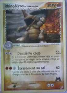 Carte Pokemon Rhinoféros de Team Magma 22/95 EX Team Magma vs Team Aqua