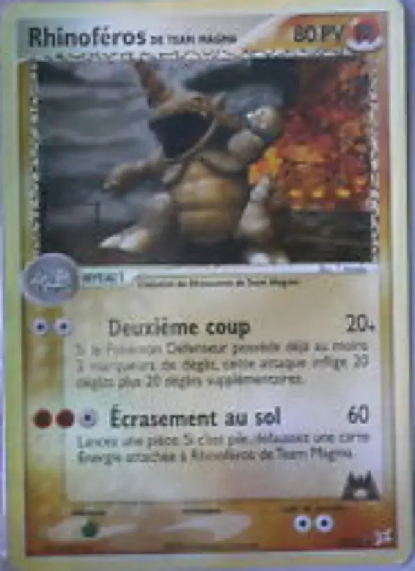 Scan HD carte Pokémon Rhinoféros de Team Magma 22/95 — EX Team Magma vs Team Aqua