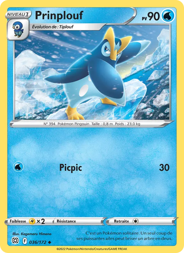 Scan HD carte Pokémon Prinplouf 036/172 — Stars Étincelantes