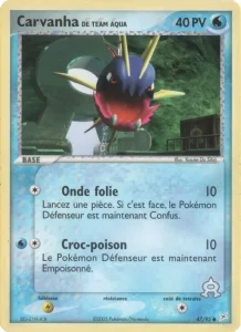 Carte Pokemon Carvanha de Team Aqua 47/95 EX Team Magma vs Team Aqua