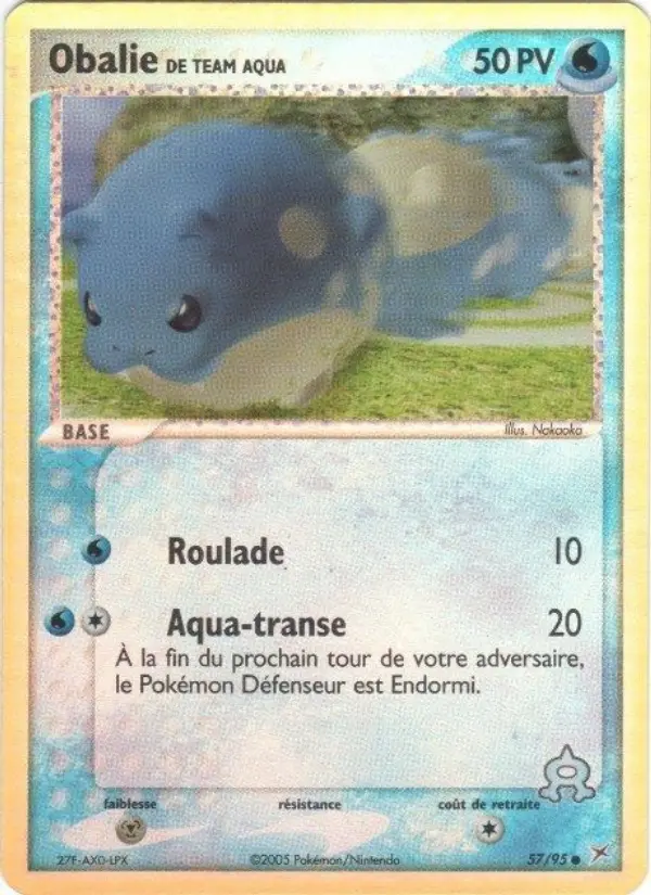 Scan HD carte Pokémon Obalie de Team Aqua 57/95 — EX Team Magma vs Team Aqua
