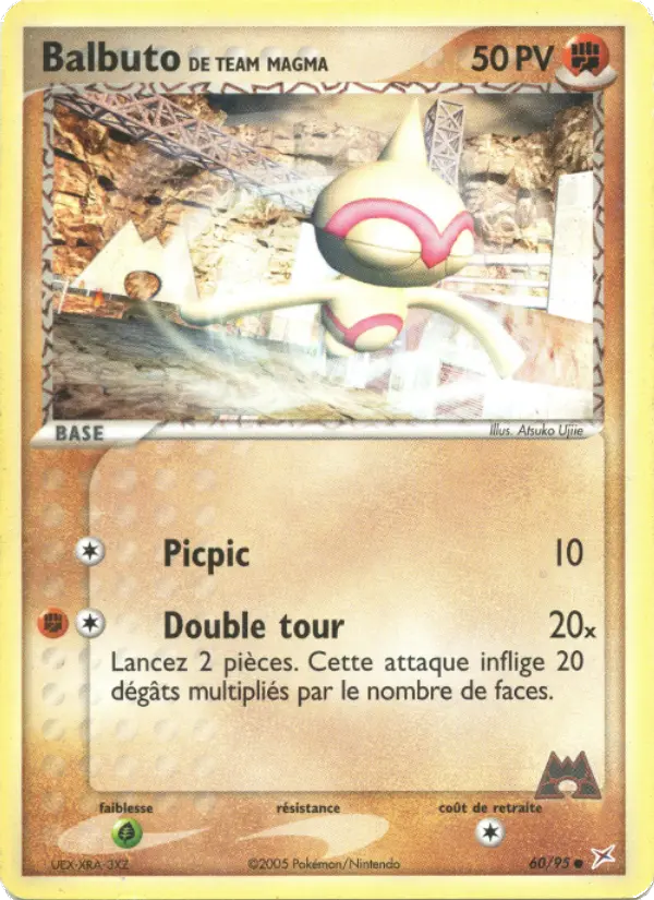 Scan HD carte Pokémon Balbuto de Team Magma 60/95 — EX Team Magma vs Team Aqua