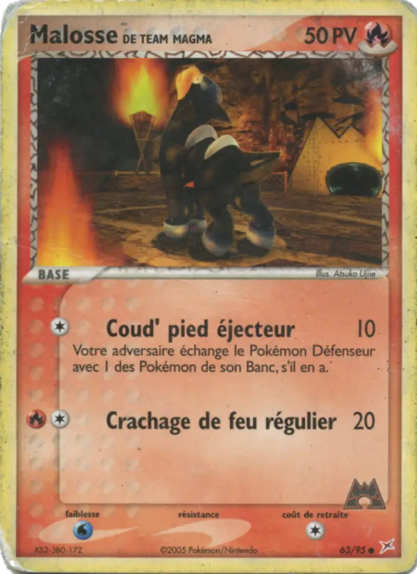 Scan HD carte Pokémon Malosse de Team Magma 63/95 — EX Team Magma vs Team Aqua