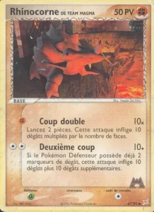 Carte Pokemon Rhinocorne de Team Magma 67/95 EX Team Magma vs Team Aqua