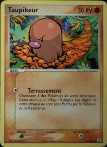 Carte Pokemon Taupikeur 61/112 EX Rouge Feu & Vert Feuille