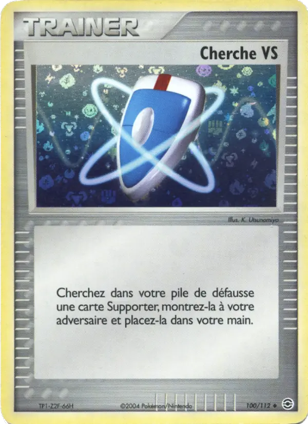Scan HD carte Pokémon Cherche VS 100/112 — EX Rouge Feu & Vert Feuille