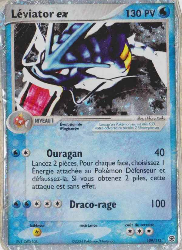 Scan HD carte Pokémon Léviator ex 109/112 — EX Rouge Feu & Vert Feuille