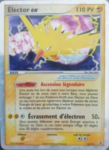 Carte Pokemon Élector ex 116/112 EX Rouge Feu & Vert Feuille