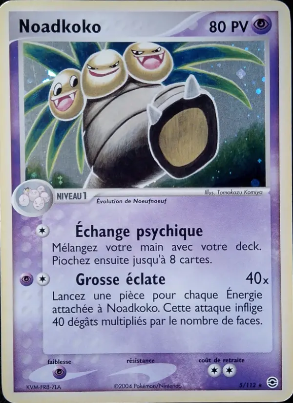 Scan HD carte Pokémon Noadkoko 5/112 — EX Rouge Feu & Vert Feuille