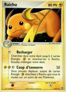 Carte Pokemon Raichu 12/112 EX Rouge Feu & Vert Feuille
