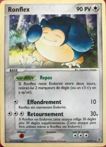 Carte Pokemon Ronflex 15/112 EX Rouge Feu & Vert Feuille