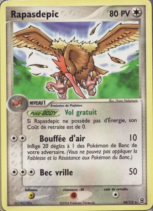 Scan HD carte Pokémon Rapasdepic 24/112 — EX Rouge Feu & Vert Feuille